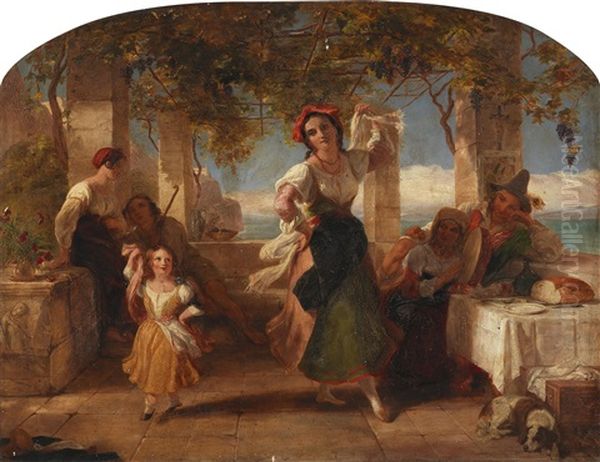 The Tarantella Oil Painting by Thomas Uwins