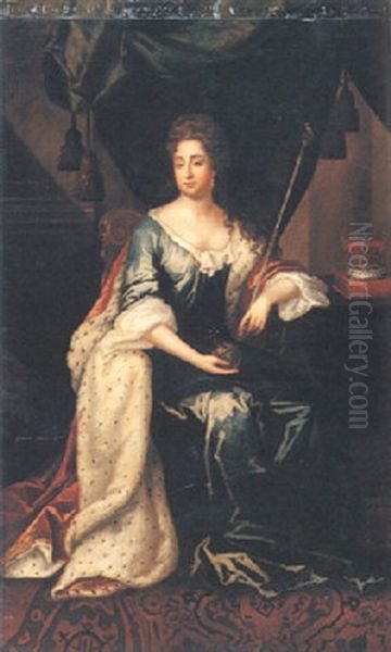 Portrait Of Mary Ii Oil Painting by John van der Vaart