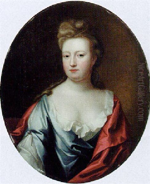 Portrait Of A Lady Oil Painting by John van der Vaart