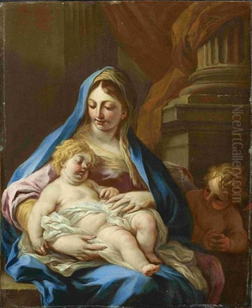 The Madonna And Child Oil Painting by Domenico Antonio Vaccaro