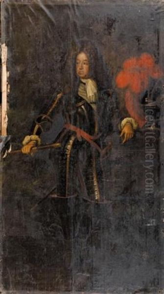 Portrait Of The Elector Ernst August Of Hanover Oil Painting by Jacques Vaillant