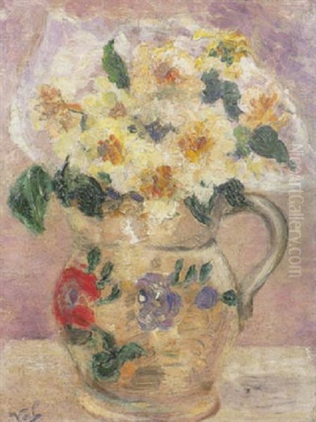 Bouquet Dans Un Pichet Oil Painting by Valentine Synave Nicolaud (Fray) Val