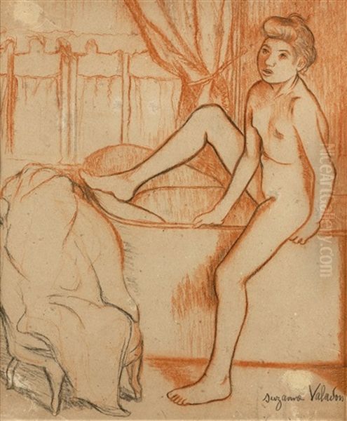 Nu Sortant Du Bain Oil Painting by Suzanne Valadon