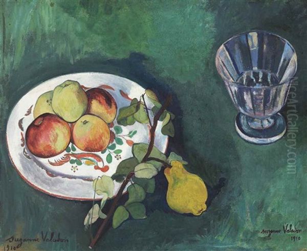 Nature Morte Aux Fleurs Et Aux Fruits Oil Painting by Suzanne Valadon