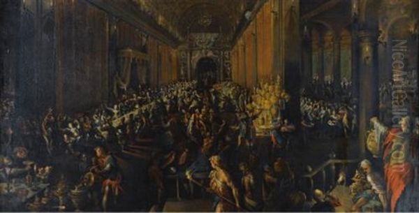 Belshazzar's Feast Oil Painting by Frederick van Valckenborch