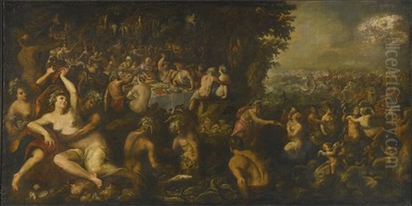 The Wedding Of Neptune And Amphitrite Oil Painting by Gillis van Valckenborch