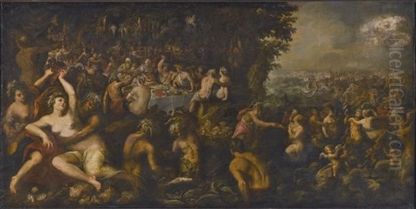 The Wedding Of Neptune And Amphitrite Oil Painting by Gillis van Valckenborch