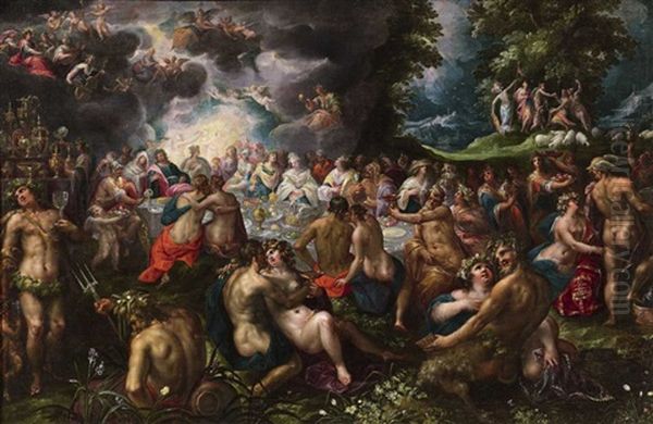 The Marriage Of Peleus And Thetis Oil Painting by Gillis van Valckenborch