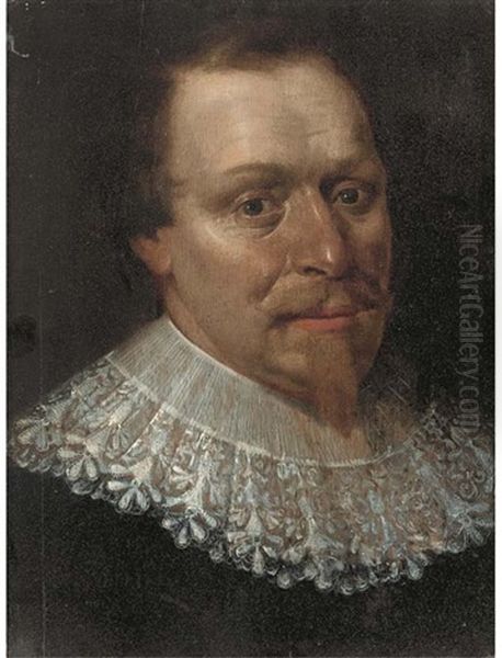 Portrait Of A Man, Bust-length Oil Painting by Werner van den Valckert