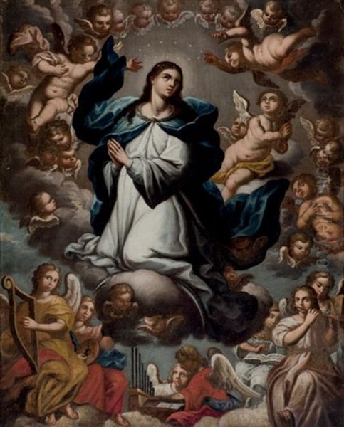 Inmaculada Oil Painting by Juan De Valdes Leal