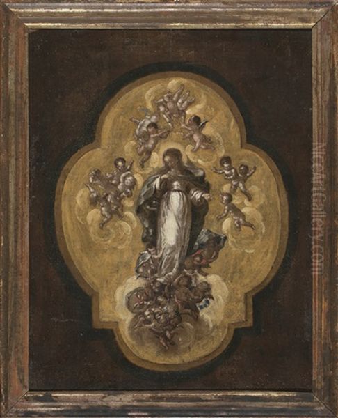 Inmaculada Oil Painting by Lucas De Valdes