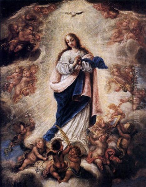 Inmaculada Oil Painting by Lucas De Valdes