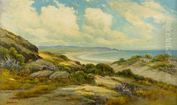 Sweeping California Coastal Landscape Oil Painting by Manuel Valencia