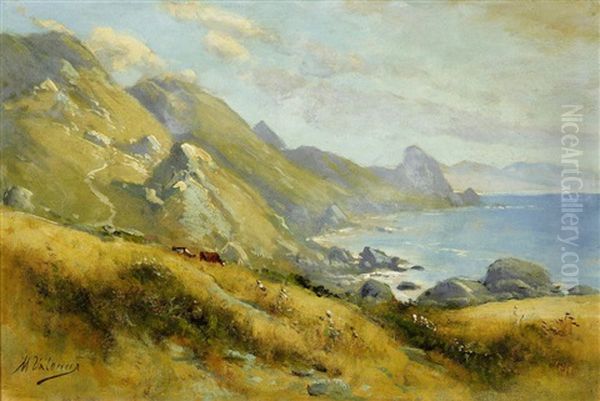 Outside The Heads Near Golden Gate, S.f., Cal Oil Painting by Manuel Valencia