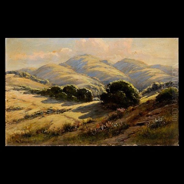 California Rolling Hills Oil Painting by Manuel Valencia