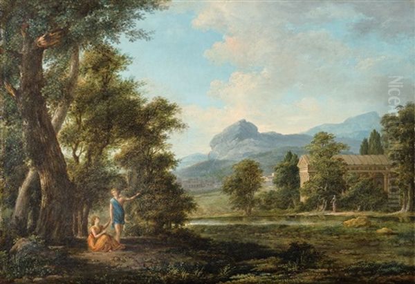 Paysage Classique Avec Le Temple De Neptune Oil Painting by Pierre Henri de Valenciennes