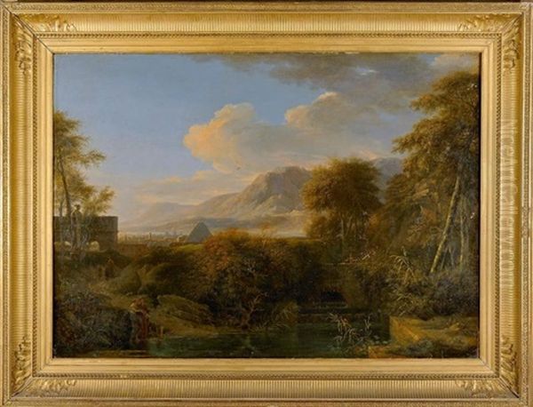 Paysage Classique Anime Oil Painting by Pierre Henri de Valenciennes