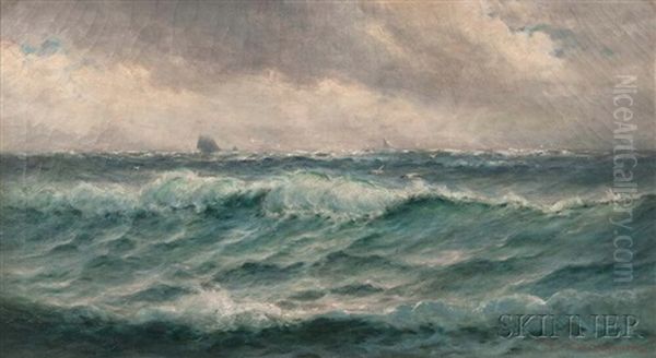 Stormy Seas Oil Painting by Theodore Victor Carl Valenkamph