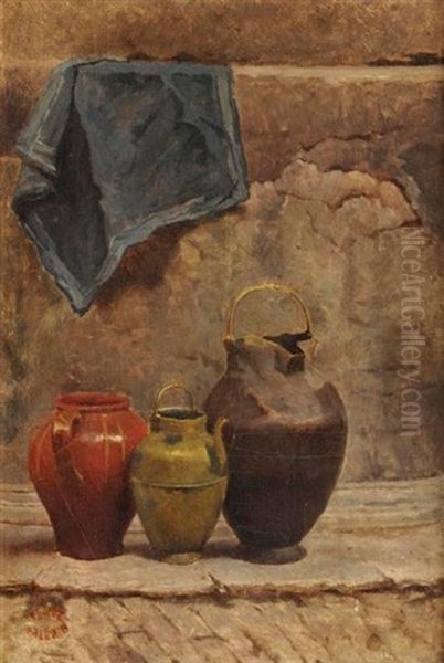 Nature Morte Aux Pichets Oil Painting by Theodore Valerio