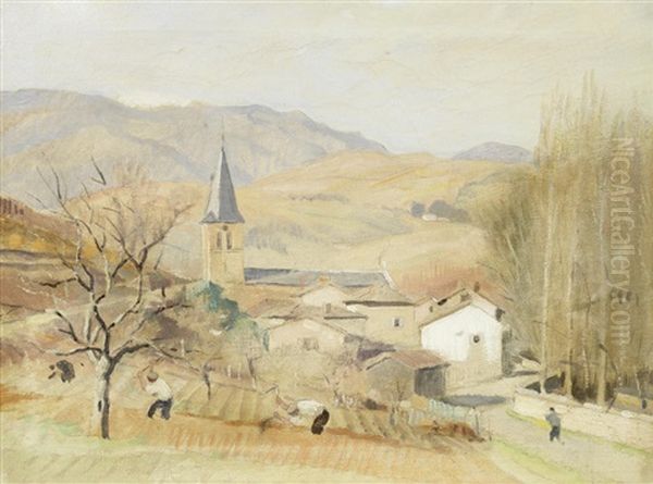 St Julien-rhone Oil Painting by Adolphe Valette