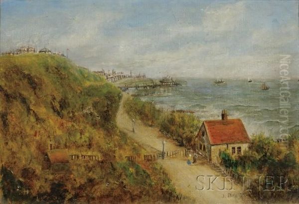 Road By The Sea Oil Painting by John Edward Brett