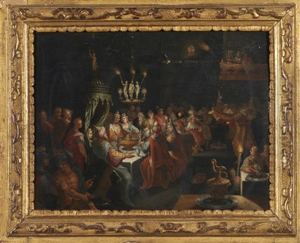 Le Festin De Balthasar Oil Painting by Lucas Van Valkenborch