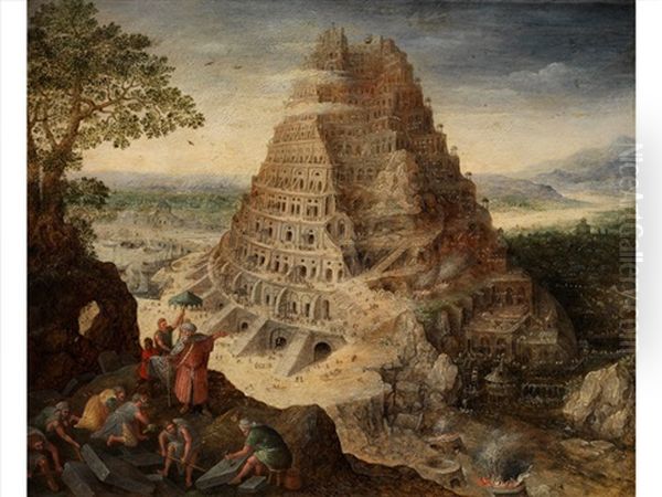 Der Turmbau Zu Babel Oil Painting by Lucas Van Valkenborch