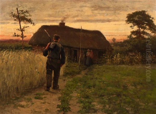 Homeward Bound Oil Painting by Hendrik Valkenburg