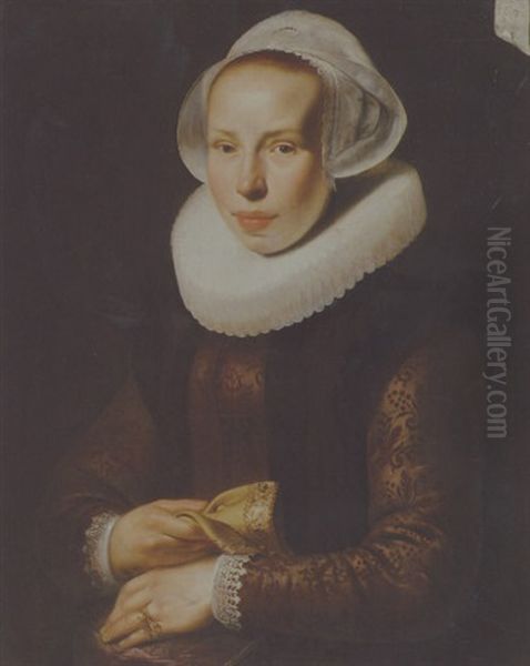 Bildnis Einer Burgersfrau Oil Painting by Werner van den Valkert