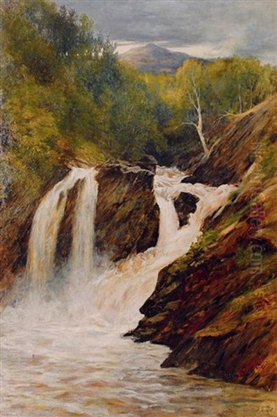 Landschaft In Sudafrika Mit Wasserfall Oil Painting by William Fleming Vallance