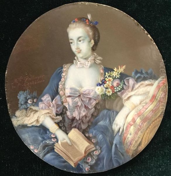 Madame De Pompadour Oil Painting by Anne Vallayer-Coster