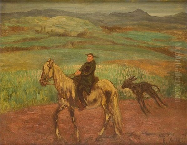 Cura A Caballo Oil Painting by Evaristo Valle