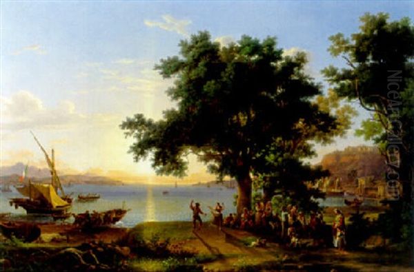 La Meranda A Tramonto Oil Painting by Pietro Della Valle