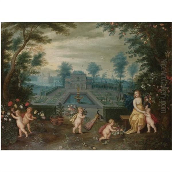 An Allegory Of Spring Oil Painting by Gerard de la Vallee