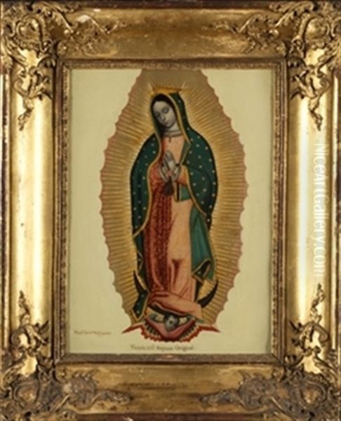 Virgen De Guadalupe Oil Painting by Francisco Antonio Vallejo