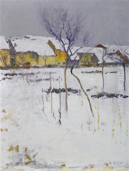 Paysage Hivernal Oil Painting by Edouard Vallet