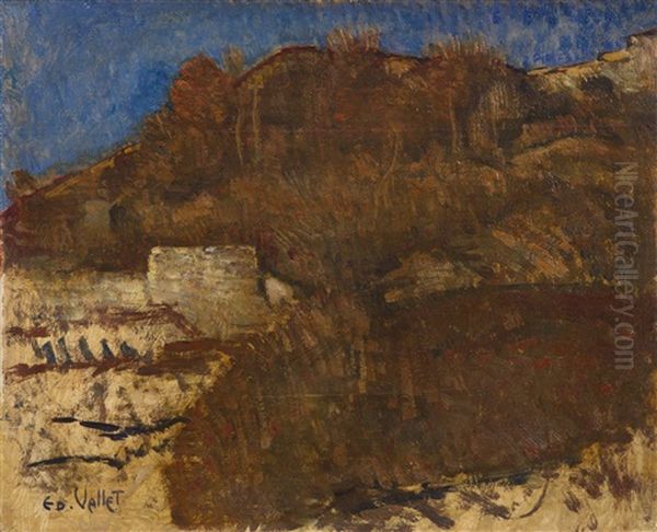 Vignes Et Remparts, Etude, 1923 Oil Painting by Edouard (Eugene Francois) Vallet