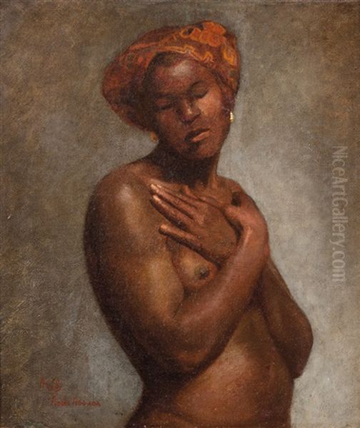 Ritratto Di Donna Africana Oil Painting by Augusto Valli