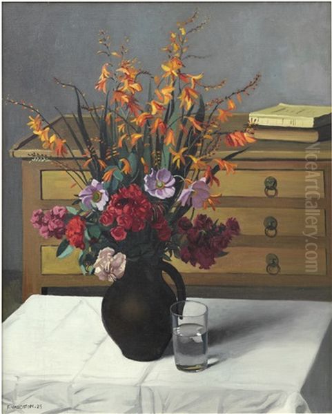 Anemones Du Japon Oil Painting by Felix Vallotton