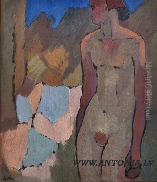 Women Act Oil Painting by Janis Valters