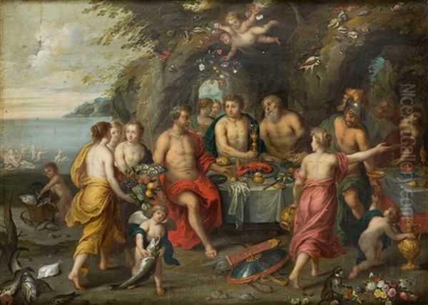 Banquete De Los Dioses Oil Painting by Hendrick van Balen