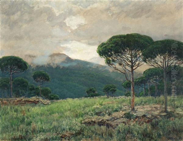 Paisaje Oil Painting by Joaquim Vancells y Vieta