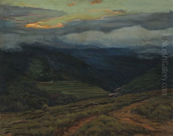 Paisaje Oil Painting by Joaquim Vancells y Vieta