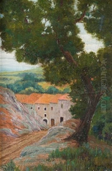 Paisaje Oil Painting by Joaquim Vancells y Vieta