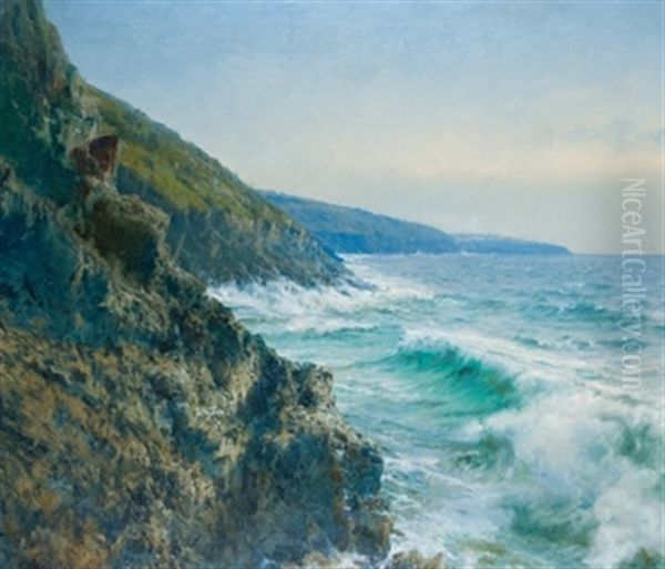 Vista Costera Oil Painting by Joaquim Vancells y Vieta