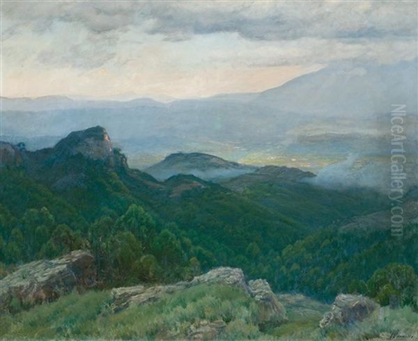 Paisaje De Montana Oil Painting by Joaquim Vancells y Vieta