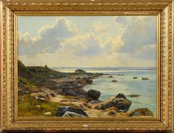 Bord De Mer Oil Painting by Joaquim Vancells y Vieta