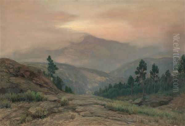 Paisaje Oil Painting by Joaquim Vancells y Vieta