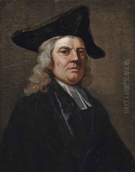 Portrait Of A Cleric, Half-length Oil Painting by John Vanderbank the Younger