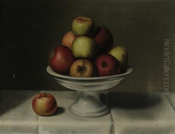 Still Life With Apples Oil Painting by John Vanderlyn Jr.